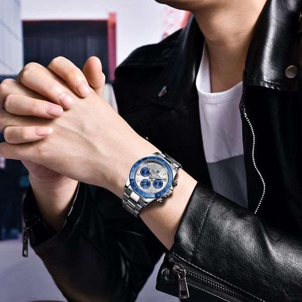wristwatches pagani design 2021 luxury fashion casual men's quartz watch multi-function 100m waterproof stainless steel watches, Slivery;brown
wristwatches pagani design 2021 luxury fashion casual men's quartz watch multi-function 100m waterproof stainless steel watches, Slivery;brown