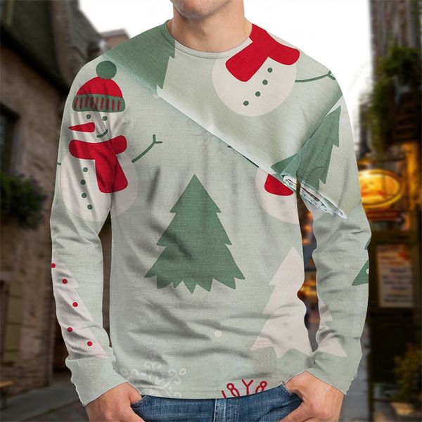 Christmas Snow Doll Print Pattern Men's Christmas Shirt Visual Impact Party Top Fashion Round Neck High Quality Sweatshirt, Black
Christmas Snow Doll Print Pattern Men's Christmas Shirt Visual Impact Party Top Fashion Round Neck High Quality Sweatshirt, Black