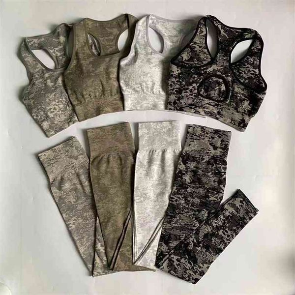 2 peice set seamless camo gym women fitness athletic yoga sports suits high waist leggings+push up bra padded sportswear 210802, Gray
2 peice set seamless camo gym women fitness athletic yoga sports suits high waist leggings+push up bra padded sportswear 210802, Gray