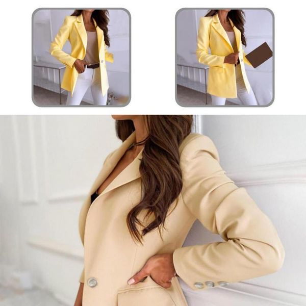 women's suits & blazers coat solid color one buttons blazer autumn winter fashion turndown collar for business, White;black
women's suits & blazers coat solid color one buttons blazer autumn winter fashion turndown collar for business, White;black