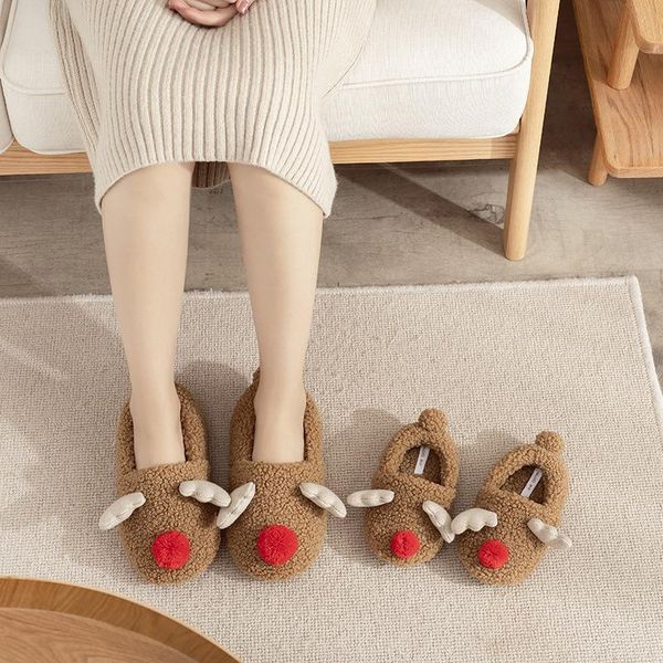 millffy winter cute cozy home indoor warm elk plush brown animal slipper plus padded comfortable cotton slippers, Black
millffy winter cute cozy home indoor warm elk plush brown animal slipper plus padded comfortable cotton slippers, Black