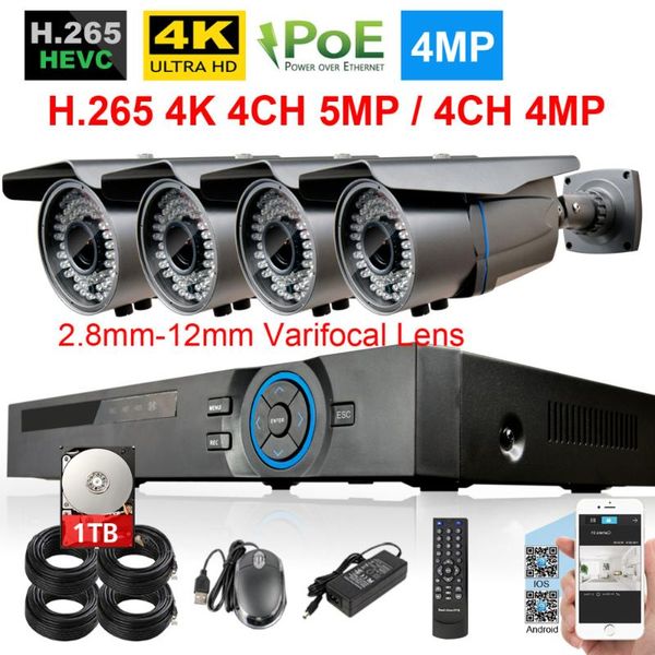 h.265 4ch poe nvr system 5mp with 4pcs 4mp 2.8mm-12mm zoom ip security camera video surveillance kit 4k display cctv systems
h.265 4ch poe nvr system 5mp with 4pcs 4mp 2.8mm-12mm zoom ip security camera video surveillance kit 4k display cctv systems