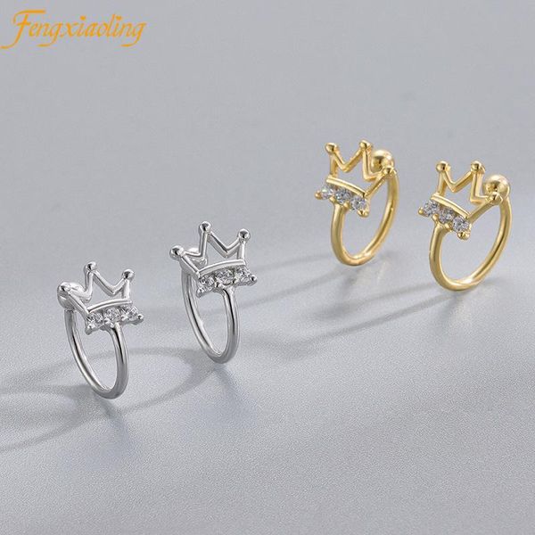 hoop & huggie real 925 sterling silver line crown inlaid zircon earrings for women girl round circle earring piercing earings, Golden;silver
hoop & huggie real 925 sterling silver line crown inlaid zircon earrings for women girl round circle earring piercing earings, Golden;silver