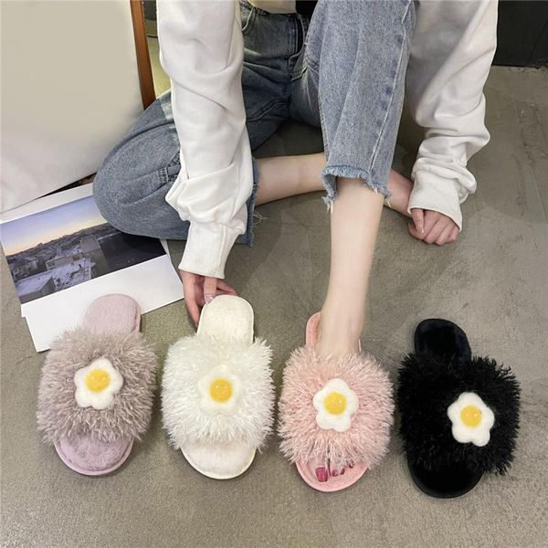 slippers cootelili women winter shoes for woman home faux fur flat heel lovely poached eggs size 36-41, Black
slippers cootelili women winter shoes for woman home faux fur flat heel lovely poached eggs size 36-41, Black