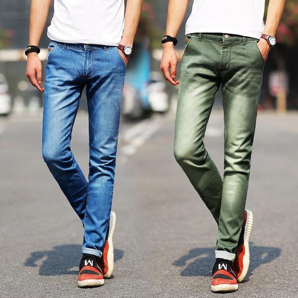 men's jeans men casual skinny pants slim fit male trousers denim for, Blue
men's jeans men casual skinny pants slim fit male trousers denim for, Blue