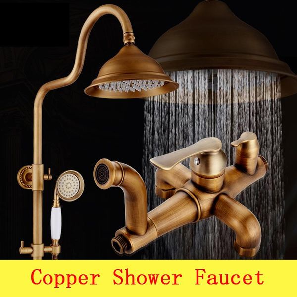 antique bathroom brass shower faucet set,wall mounted waterfall rain mixer,copper water tap set head sets
antique bathroom brass shower faucet set,wall mounted waterfall rain mixer,copper water tap set head sets