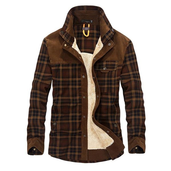 men's casual shirts fleece cashmere 2021 men 100% cotton liner outerwear plaid thick wool autumn winter shirt, White;black
men's casual shirts fleece cashmere 2021 men 100% cotton liner outerwear plaid thick wool autumn winter shirt, White;black