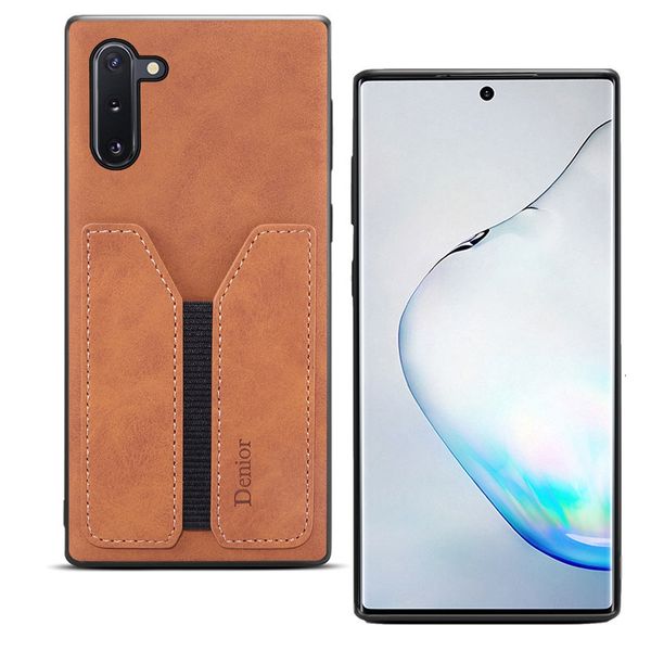 cases cell phone sets frosted imitation leather is suitable for note10 elastic plug-in card mobile case plus protective