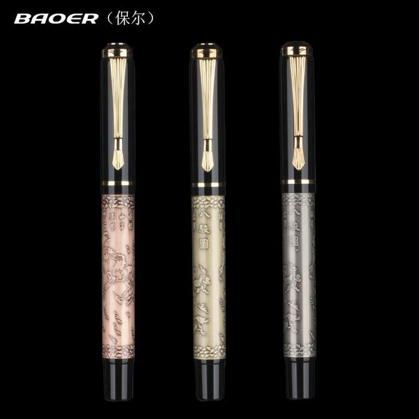 fountain pens baoer 877 xubeihong "the eight horses" embossing 0.5mm nib pen gift 
fountain pens baoer 877 xubeihong "the eight horses" embossing 0.5mm nib pen gift