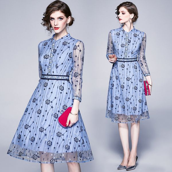 boutique dress 2021 spring and autumn women's high-end temperament medium length slim embroidery lace, Black;pink
boutique dress 2021 spring and autumn women's high-end temperament medium length slim embroidery lace, Black;pink