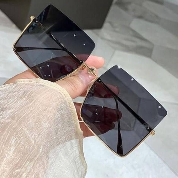 sunglasses fashion classic square ladies retro metal glasses casual travel uv400, White;black
sunglasses fashion classic square ladies retro metal glasses casual travel uv400, White;black