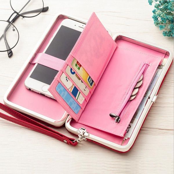 pu leather long phone wallet women purses coin credit card holders clutch bags money female billetera portemonnee, Red;black
pu leather long phone wallet women purses coin credit card holders clutch bags money female billetera portemonnee, Red;black