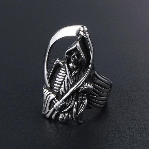 cluster rings vintage punk gothic sickle skull ring for men and women stainless steel biker cool hip hop jewelry drop store, Golden;silver
cluster rings vintage punk gothic sickle skull ring for men and women stainless steel biker cool hip hop jewelry drop store, Golden;silver