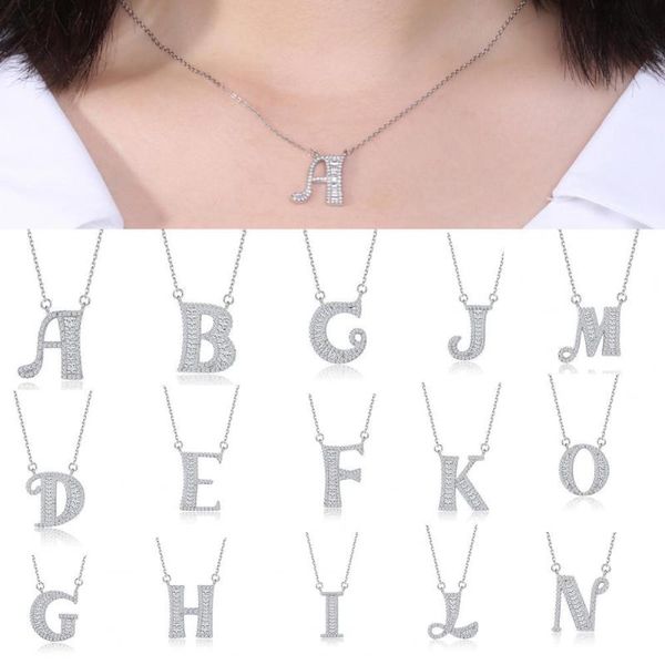 pendant necklaces women necklace a-z letter long lasting cubic zirconia jewelry shiny electroplating clavicle chain, Silver
pendant necklaces women necklace a-z letter long lasting cubic zirconia jewelry shiny electroplating clavicle chain, Silver