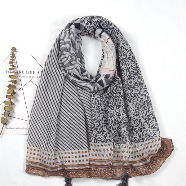 scarf spring autumn japan south korea sweet little fresh literature and art cotton linen scarf women's bali yarn sunscreen shawl, Blue;gray
scarf spring autumn japan south korea sweet little fresh literature and art cotton linen scarf women's bali yarn sunscreen shawl, Blue;gray