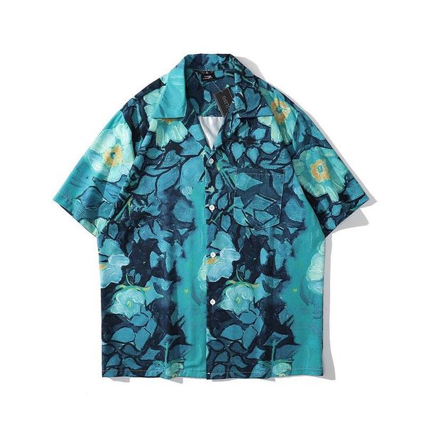 men's casual shirts men shirt short sleeve black green 2021 arrival summer loose flowers male thin fashion chinese style s87, White;black
men's casual shirts men shirt short sleeve black green 2021 arrival summer loose flowers male thin fashion chinese style s87, White;black