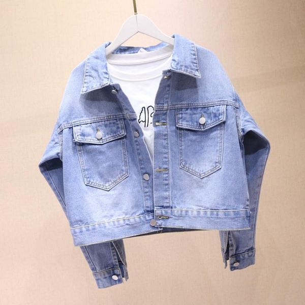 spring korean short denim jacket women blue vintage loose student outerwear harajuku long sleeve casual jeans coat female women's jacke, Black;brown
spring korean short denim jacket women blue vintage loose student outerwear harajuku long sleeve casual jeans coat female women's jacke, Black;brown