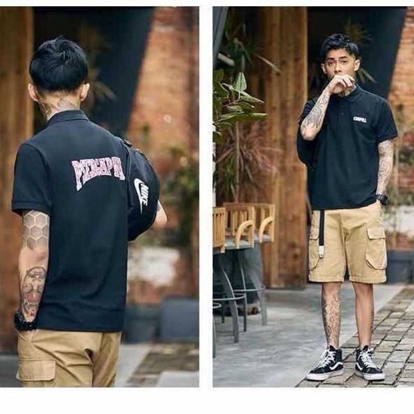 men's polo shirt short sleeve men's fashion brand wear with collar fat man's cloth loose lapel large t-shirt, White;black
men's polo shirt short sleeve men's fashion brand wear with collar fat man's cloth loose lapel large t-shirt, White;black