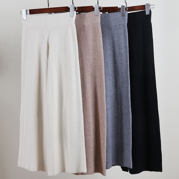 capris legged knit loose pants office lady weave pantalon femme korean winter harajuku, Black;white
capris legged knit loose pants office lady weave pantalon femme korean winter harajuku, Black;white