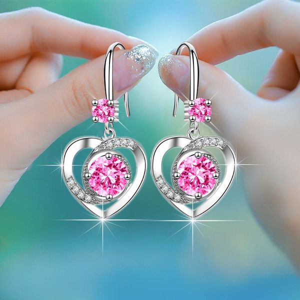 dangle & chandelier 925 sterling silver fashion temperament simple graceful zircon heart drop earrings for women girl all-match party gift s
dangle & chandelier 925 sterling silver fashion temperament simple graceful zircon heart drop earrings for women girl all-match party gift s