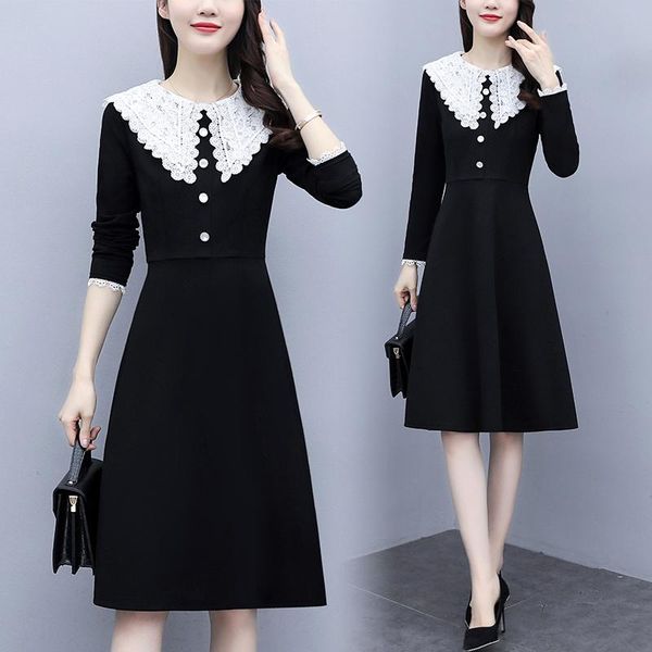 casual dresses coigarsam women dress autumn 2022 office lady long sleeve patchwork solid o-neck high waist black robe vestidos, Black;gray
casual dresses coigarsam women dress autumn 2022 office lady long sleeve patchwork solid o-neck high waist black robe vestidos, Black;gray