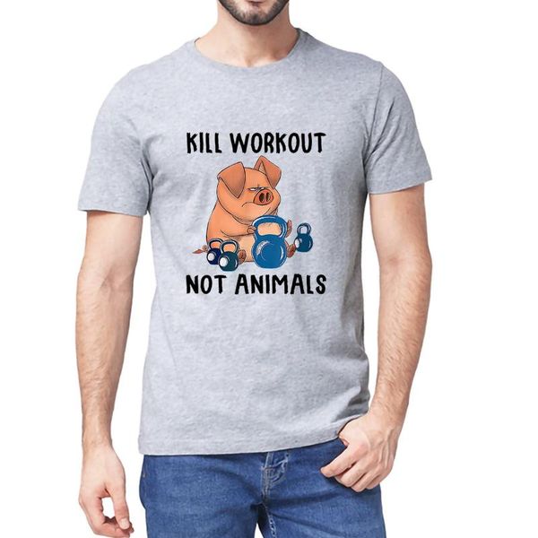 men's t-shirts 100% cotton pig weight lifting kill workout not animals funny summer t-shirt casual streetwear harajuku women tee, White;black
men's t-shirts 100% cotton pig weight lifting kill workout not animals funny summer t-shirt casual streetwear harajuku women tee, White;black
