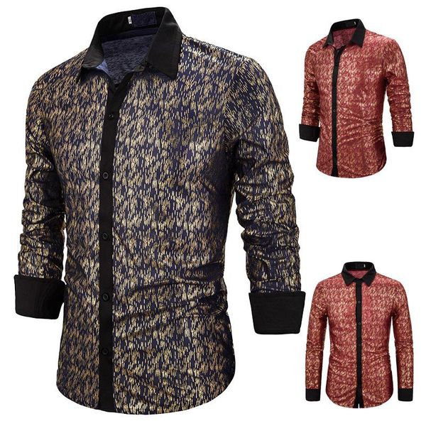 men's shirts pubs clubs s10 menswear mc bronzing lapel long sleeve shirt casual, White;black
men's shirts pubs clubs s10 menswear mc bronzing lapel long sleeve shirt casual, White;black