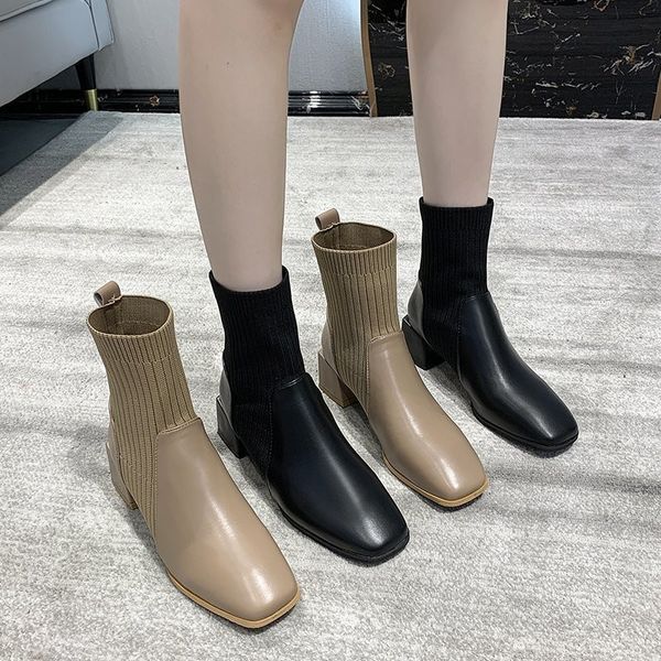 dress shoes women boots winter warm with plush square toe 5.5cm heel slip on ankle for woman femmes fashion 35-40 gwtg, Black
dress shoes women boots winter warm with plush square toe 5.5cm heel slip on ankle for woman femmes fashion 35-40 gwtg, Black
