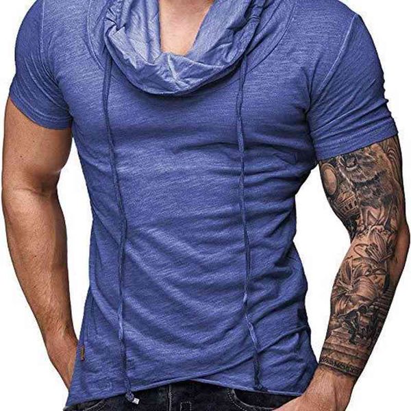 fashion t-shirt 2021 summer men's personalized leisure high collar pile neck short sleeve h64, White;black
fashion t-shirt 2021 summer men's personalized leisure high collar pile neck short sleeve h64, White;black