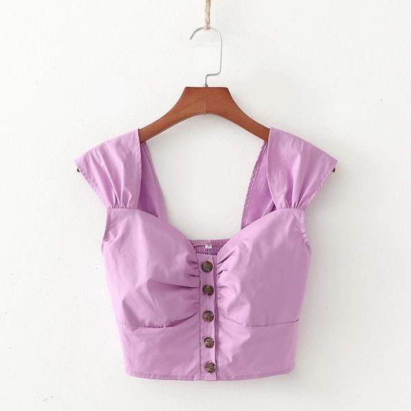 summer sweet girl french style 2021 shirts female vintage single breasted elastic bust poplin short sling blouse femme women's blouses, White
summer sweet girl french style 2021 shirts female vintage single breasted elastic bust poplin short sling blouse femme women's blouses, White