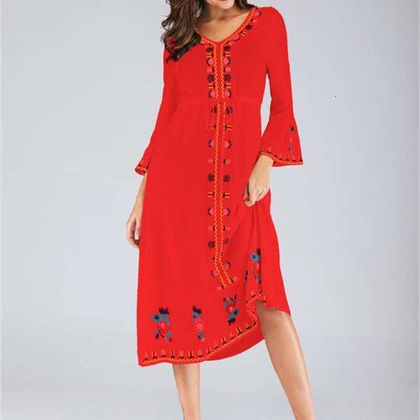 style national casual dresses heavy industry embroidery flower medium length dress women's deep v-neck loose long sleeve a-line skirt, Black;gray
style national casual dresses heavy industry embroidery flower medium length dress women's deep v-neck loose long sleeve a-line skirt, Black;gray