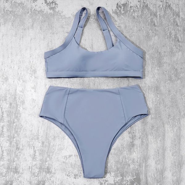 solid bikini high waist women swimwear bikinis straps padded bra female brazilian biquini, White;black
solid bikini high waist women swimwear bikinis straps padded bra female brazilian biquini, White;black