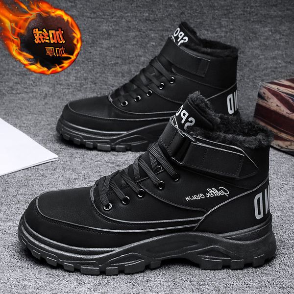 high martin boots men's winter plush warm and cold proof cotton shoes black versatile wear-resistant british work clothes leather
high martin boots men's winter plush warm and cold proof cotton shoes black versatile wear-resistant british work clothes leather