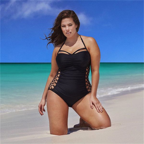 women's swimwear bikini set plus size one piece suit halter hollow out large dress swimsuit bathing bodysuit women badpak wce, White;black
women's swimwear bikini set plus size one piece suit halter hollow out large dress swimsuit bathing bodysuit women badpak wce, White;black