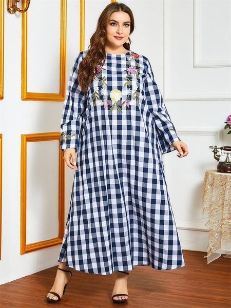 floral embroidery plaid long dress for women fall 2021 plus size o neck sleeve loose muslim arabic turkey clothes casual dresses, Black;gray
floral embroidery plaid long dress for women fall 2021 plus size o neck sleeve loose muslim arabic turkey clothes casual dresses, Black;gray