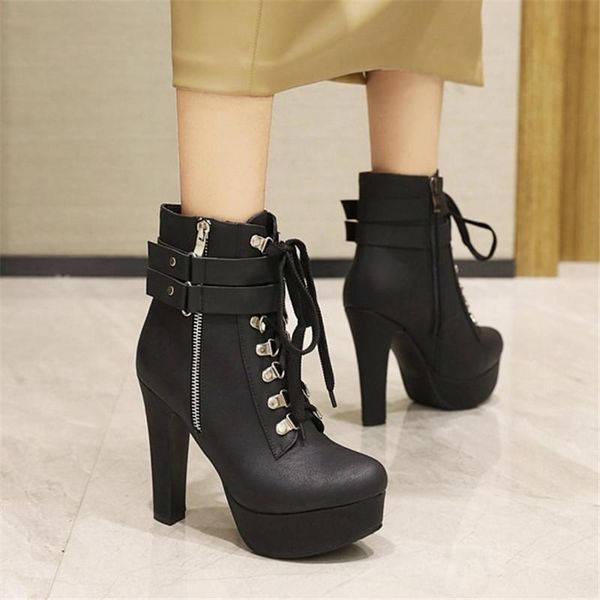 boots pxelena shoes 2021 winter est women motorcycle biker ankle street zipper lace up high heels plus size 34-44, Black
boots pxelena shoes 2021 winter est women motorcycle biker ankle street zipper lace up high heels plus size 34-44, Black