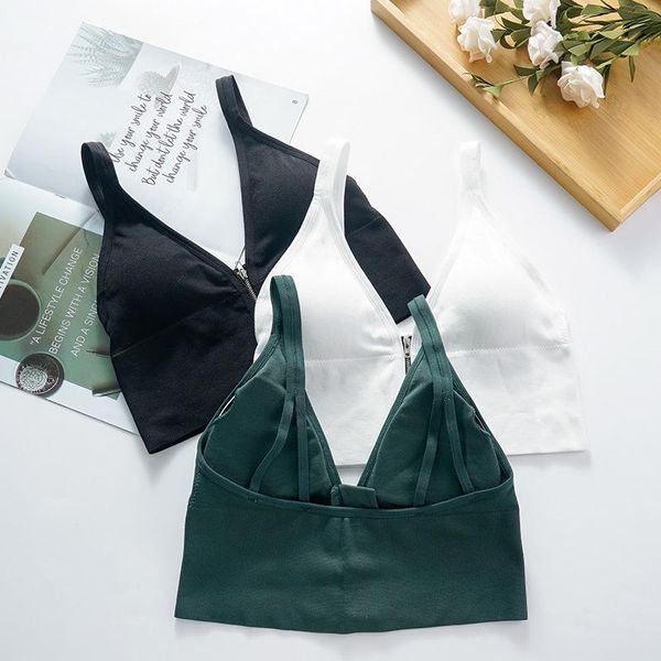 camisoles & tanks women crop sports v-neck front zipper lingerie wirebralette padded underwear girls fashion beauty back tank, Black;white
camisoles & tanks women crop sports v-neck front zipper lingerie wirebralette padded underwear girls fashion beauty back tank, Black;white