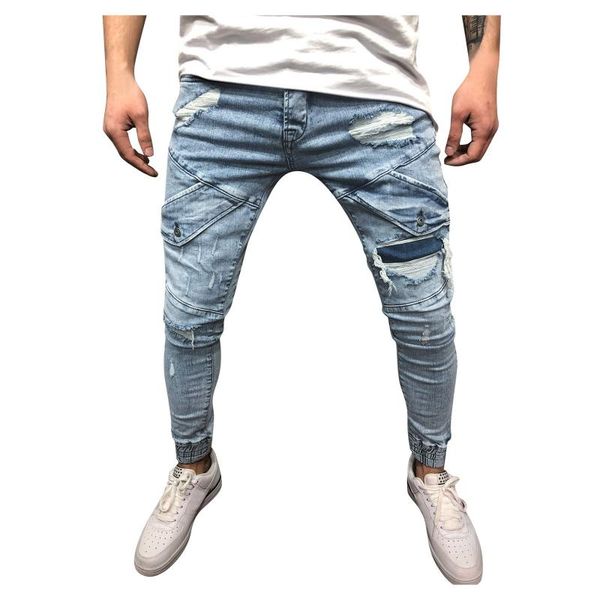 men's jeans sweatpants hole pants casual summer autumn male ripped skinny trousers slim outwears harajuku handsome, Blue
men's jeans sweatpants hole pants casual summer autumn male ripped skinny trousers slim outwears harajuku handsome, Blue