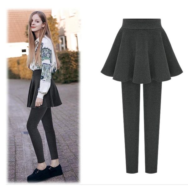 women's leggings 2021 fashion autumn&winter high elasticity warm thick velvet fake two pieces leggins skirt pants 6xl zl904, Black
women's leggings 2021 fashion autumn&winter high elasticity warm thick velvet fake two pieces leggins skirt pants 6xl zl904, Black
