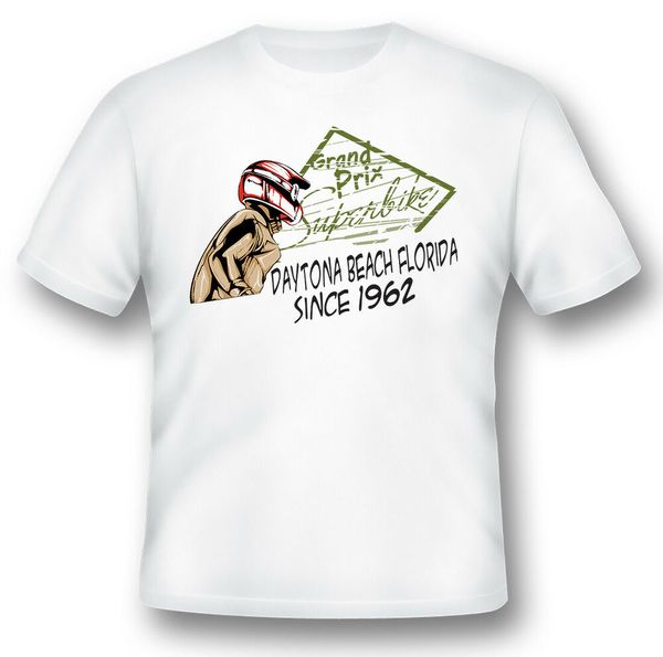 grand prix superbike daytona beach since 1962 black or white tee shirt, White;black
grand prix superbike daytona beach since 1962 black or white tee shirt, White;black