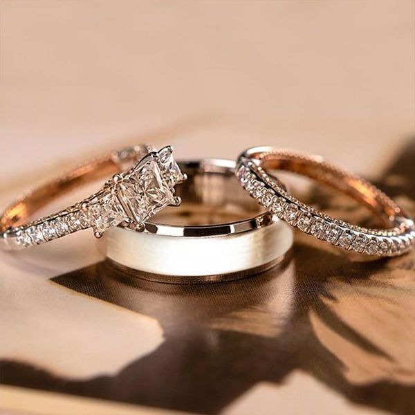 cluster rings huitan arrival trendy 3pcs/set women princess cut zircon micro paved small round cz stone wedding & engagement jewelry, Golden;silver
cluster rings huitan arrival trendy 3pcs/set women princess cut zircon micro paved small round cz stone wedding & engagement jewelry, Golden;silver
