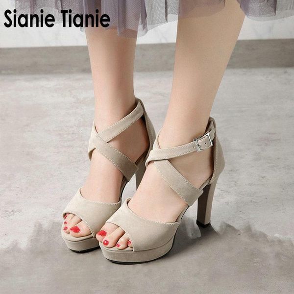 sianie tianie 2021 open peep toe cross strap woman high heels shoes platform sandals for women summer large size 43 44 45, Black
sianie tianie 2021 open peep toe cross strap woman high heels shoes platform sandals for women summer large size 43 44 45, Black