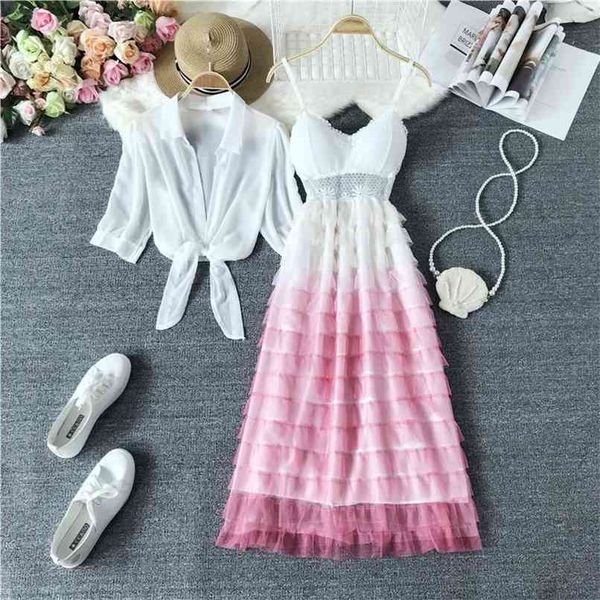 chic spaghetti strap layered ruffle long mesh cake dress summer backless sleeveless lace patchwork hollow beach 210602, White
chic spaghetti strap layered ruffle long mesh cake dress summer backless sleeveless lace patchwork hollow beach 210602, White