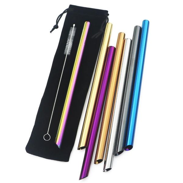 drinking straws metal reusable straw colorful set stainless steel pearl bubble tea with brush bar party accessory
drinking straws metal reusable straw colorful set stainless steel pearl bubble tea with brush bar party accessory