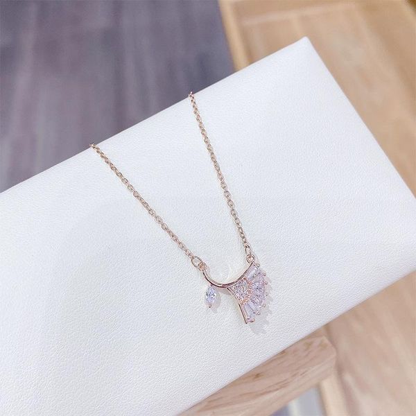 chains 2021 design exquisite women fan shape necklace 585 rose gold elegant zircon gift jewelry brincos, Silver
chains 2021 design exquisite women fan shape necklace 585 rose gold elegant zircon gift jewelry brincos, Silver