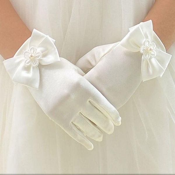 children's mittens 1 pair sweet flower girls short gloves bowknot solid color soft children kids fashion elegant, White
children's mittens 1 pair sweet flower girls short gloves bowknot solid color soft children kids fashion elegant, White