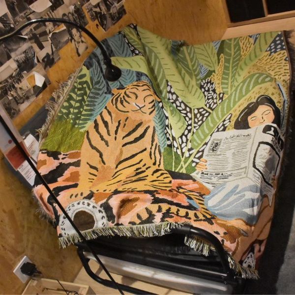 blankets nordic ins small fresh personality jungle tiger spaper reading girl tapestry blanket sofa cover
blankets nordic ins small fresh personality jungle tiger spaper reading girl tapestry blanket sofa cover