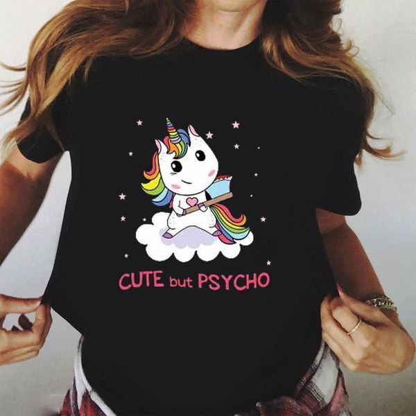 graphic tees aesthetic cute womens but psycho unicorn harajuku tee streetwear female, White
graphic tees aesthetic cute womens but psycho unicorn harajuku tee streetwear female, White