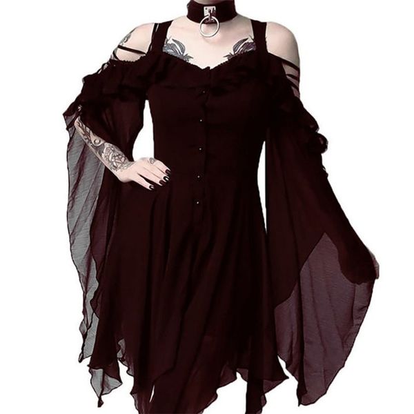 casual dresses summer gothic club elegant black office ladies women midi plus size strapless party plain street female goth dress g1i7, Black;gray
casual dresses summer gothic club elegant black office ladies women midi plus size strapless party plain street female goth dress g1i7, Black;gray