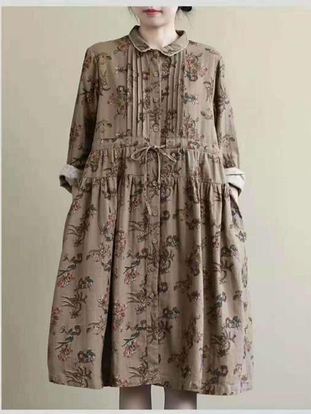 casual dresses women's dress mid-length spring and autumn 2021 style thin retro linen over the knee floral, Black;gray
casual dresses women's dress mid-length spring and autumn 2021 style thin retro linen over the knee floral, Black;gray